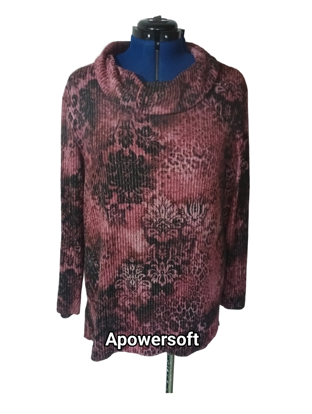 Funnel Neck Ribbed Tunic — Chico's Zenergy — Size 2 (Approx. 12)